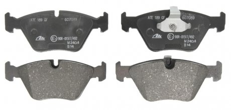 Колодки гальмівні (передні) BMW 5 (E39) 95-04 M47/M51/M52/M54/M57 ATE 13046070892 (фото 1)