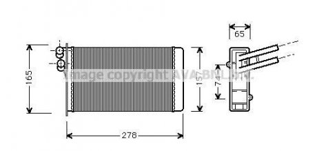 Радиатор отопителя AUDI80/90/A4 / VW PASSAT5 AVA COOLING AI6097 (фото 1)