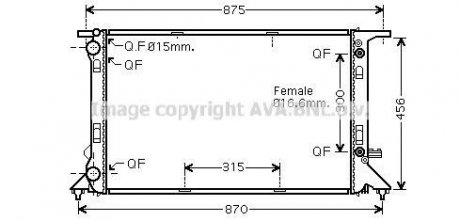 Радиатор охлаждения двигателя AVA COOLING AIA2293 (фото 1)