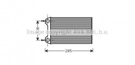 Радіатор обігрівача салону Audi A4 04>08 AVA COOLING AIA6223 (фото 1)