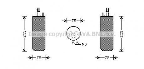 Осушувач кондиціонера Audi A6 (08-11) 2,0 - 3,2 FSI AVA COOLING AID210 (фото 1)