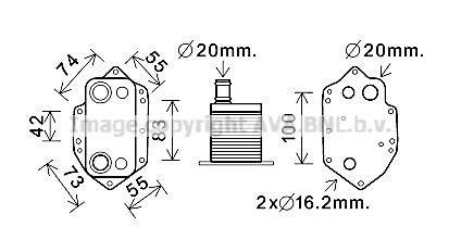 Радиатор масляний BMW 3/5/7/X5/X6 (вир-во) AVA COOLING BW3554 (фото 1)