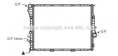 Радіатор охолодження двигуна BMW X5e53 AT 3,0d 3,0i 4,4i 00>03 AVA COOLING BWA2275 (фото 1)