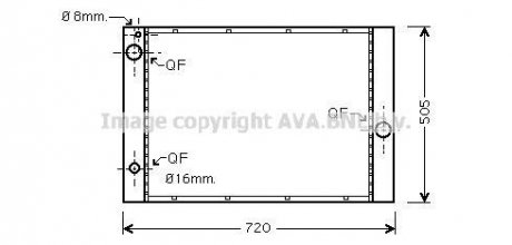 Радіатор охолодження BMW 5/6/7 SERIES (вир-во) AVA COOLING BWA2285 (фото 1)