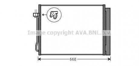 Радіатор кондиціонера BMW X5 E70 (07-) BW5377D (вир-во) AVA COOLING BWA5377D (фото 1)