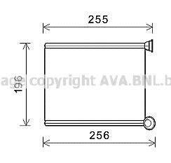 Радіатор обігрівача салону Peugeot 308 1,4-1,6i 1,6 2,0HDI 07>10/09, Citroen C3 Picasso 09> AVA COOLING CN6281 (фото 1)