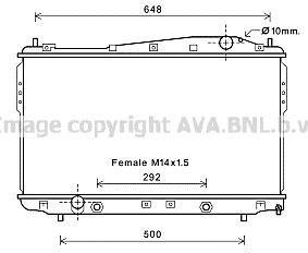 Радіатор охолодження CHEVROLET Epica (V250) AT (вир-во) AVA COOLING DW2135 (фото 1)