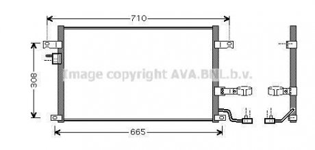 Радиатор кондиционера AVA COOLING DW5056D (фото 1)