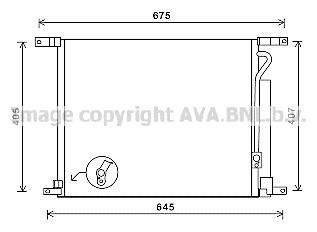 Конденсор кондиціонера CHEVROLET Aveo AVA COOLING DWA5139D (фото 1)