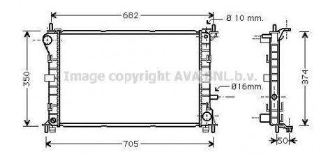 Радиатор охлождения FORD FOCUS I (CAK) (98-) (пр-во) AVA COOLING FD2379 (фото 1)