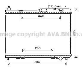 Радіатор охолодження FORD B-MAX/ FIESTA VI (12-) AVA COOLING FD2605 (фото 1)