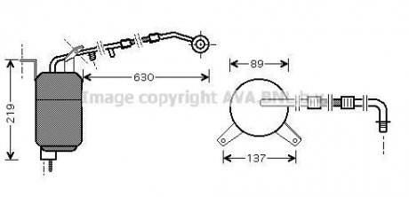 Осушувач кондиціонера Ford Mondeo III 00>07 AVA COOLING FDD111 (фото 1)