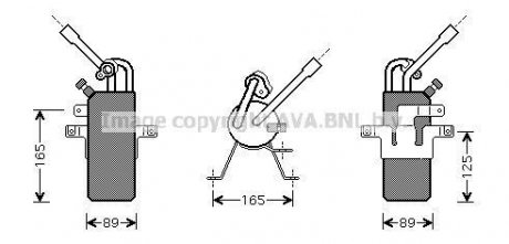 Осушувач кондиціонера Ford Tranzit Connect 02>13 1.8 Di 1,8TDCI MT AVA COOLING FDD374 (фото 1)