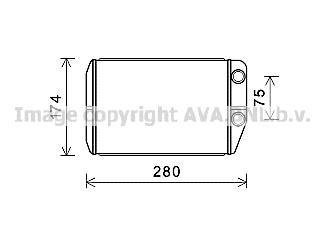 Радиатор отопителя салона Citroen Jumper Fiat Ducato Peugeot Boxer 06>11 11> AVA COOLING FT6410 (фото 1)