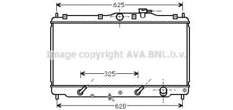 Радиатор охлаждения HONDA ACCORD IV (90-) 1.8-2.2 AT(пр-во) AVA COOLING HD2011 (фото 1)