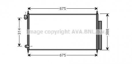 Радіатор кондиціонера Honda Accord 2,0-2,4i 03>08 AVA COOLING HD5185D (фото 1)