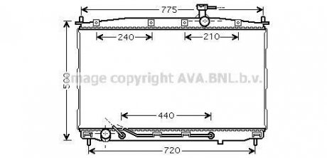 Радіатор охолодження HYUNDAI Santa Fe II (CM) (вир-во) AVA COOLING HY2174 (фото 1)