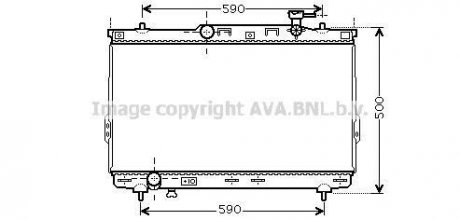 Радиатор охлаждения двигателя Santa Fe 2.0 i * Man. 08/00- AVA COOLING HYA2109 (фото 1)