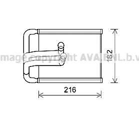 Радиатор обігрівача HYUNDAI TUCSON (вир-во) AVA COOLING HYA6254 (фото 1)