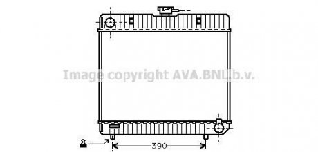 Радіатор охолодження двигуна MB W123/W126 MT 76-84 AVA COOLING MS2042 (фото 1)