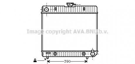 Радиатор охолодження двигуна MB W123 23/28 AT 76-85 AVA COOLING MS2043 (фото 1)