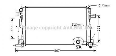 Радіатор охолодження Sprinter 2.2 DCi -/- AC 06/06- AVA COOLING MS2444 (фото 1)