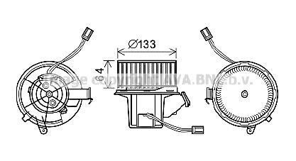 Вентилятор обігрівача салону MB C204 E212 AVA COOLING MS8628 (фото 1)