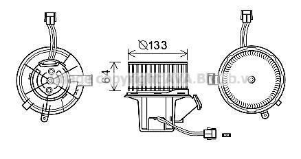 Вентилятор обігрівача салону MB C204 E212 AVA COOLING MS8640 (фото 1)