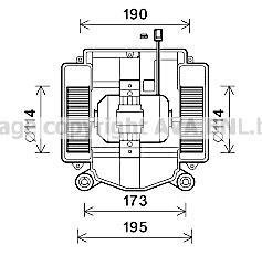 Вентилятор обігрівача салону MB S221 05>13 AVA COOLING MS8669 (фото 1)