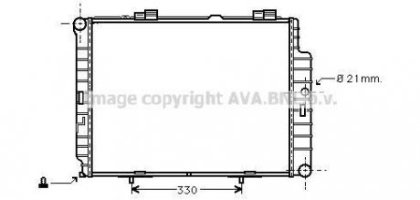 Радиатор охлаждения двигателя MB E-class (W210) 2,7d 3,2d AVA COOLING MSA2287 (фото 1)