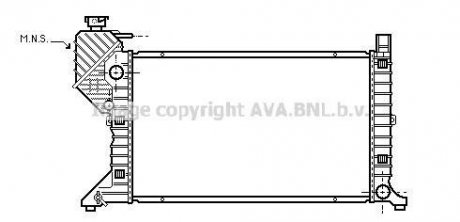 Радіатор охолодження двигуна MB Sprinter 00>06 MT AC+/- AVA COOLING MSA2300 (фото 1)