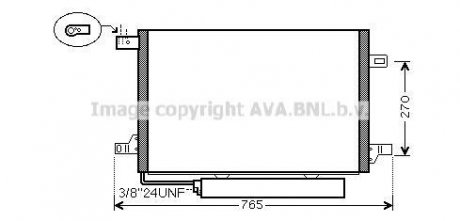 Радиатор кондиционера MERCEDES A-CLASS W169/B-CLASS W245 (пр-во) AVA COOLING MSA5579D (фото 1)