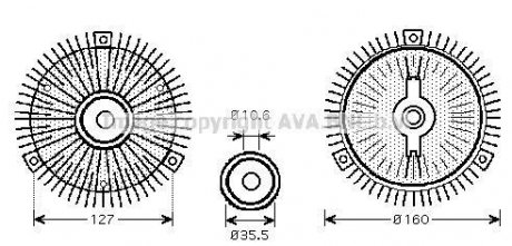 Вискомуфта MERCEDES-BENZ (Пр-во) AVA COOLING MSC417 (фото 1)