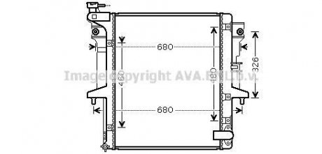 Радіатор охолодження MITSUBISHI L 200 (06-) 2.5 D механіка (вир-во) AVA COOLING MTA2202 (фото 1)