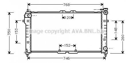 Радіатор охолодження Mazda 626 седан IV (GE) (вир-во) AVA COOLING MZ2027 (фото 1)