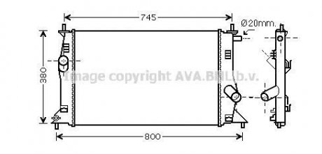 Радиатор охлождения MAZDA 5 (05-) (пр-во) AVA COOLING MZ2183 (фото 1)