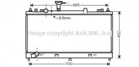 Радіатор охолодження MAZDA 6 2.5 MT 03/05-09/07 AVA COOLING MZ2224 (фото 1)