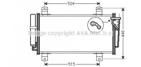 Радіатор кондиціонера Mazda 6 1,8-2,5i 07> AVA COOLING MZA5231D (фото 1)