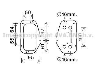 Радіатор масляний OPEL Zafira 1.8 05- (вир-во) AVA COOLING OL3684 (фото 1)