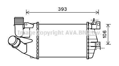 Інтеркулер OPEL ASTRA (2004)/ ZAFIRA 1.7 CDTI (пр-во) AVA COOLING OL4584 (фото 1)