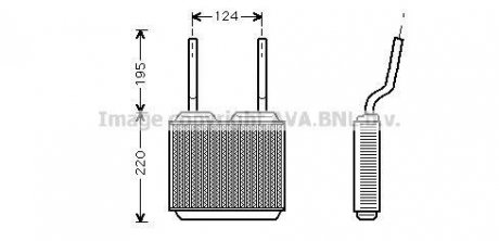 Радіатор обігрівача ASTRA F/VECTRA A/CALIBRA AVA COOLING OL6132 (фото 1)