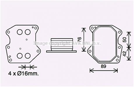 Радіатор масляний PSA Jumper Boxer Ducato 2,2HDI 06> AVA COOLING PE3400 (фото 1)