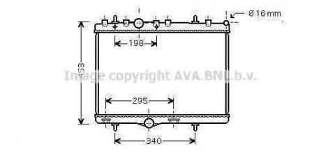 Радиатор охлаждения двигателя AVA COOLING PEA2255 (фото 1)