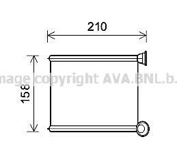 Радиатор отопителя салона Renault Clio IV, Logan II 13> AVA COOLING RT6629 (фото 1)
