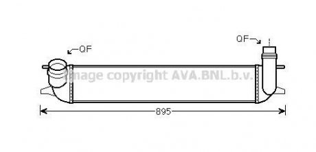 Інтеркулер RENAULT LAGUNA (2008) 2.0 DCI (пр-во) AVA COOLING RTA4462 (фото 1)