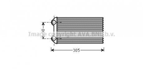 Радіатор обігрівача OPEL VIVARO, RENAULT TRAFIC (вир-во) AVA COOLING RTA6439 (фото 1)