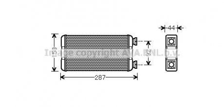 Радіатор обігрівача OPEL MOVANO/ RENAULT MASTER 03>10 (вир-во) AVA COOLING RTA6457 (фото 1)