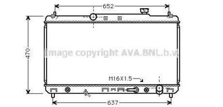 Радіатор охолодження CAMRY 22i AT 96-01(вир-во) AVA COOLING TO2236 (фото 1)