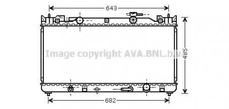 Радиатор охлаждения двигателя Toyota Camry 2,4i 01>06 AT AC+/- AVA COOLING TO2282 (фото 1)