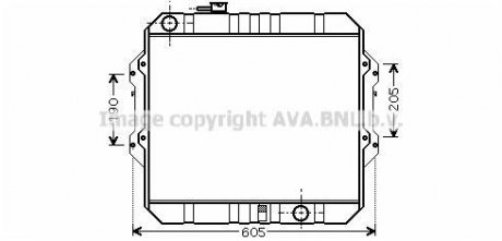 Радиатор охлаждения двигателя Toyota Hilux (01-05) 2,5d MT AVA COOLING TO2371 (фото 1)